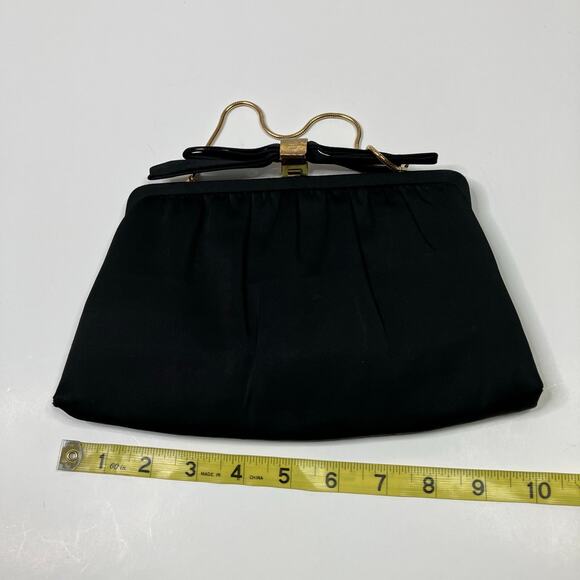 Vintage 1950's After Five by Land M Black Evening Bag Clutch Made in USA - Picture 3 of 7